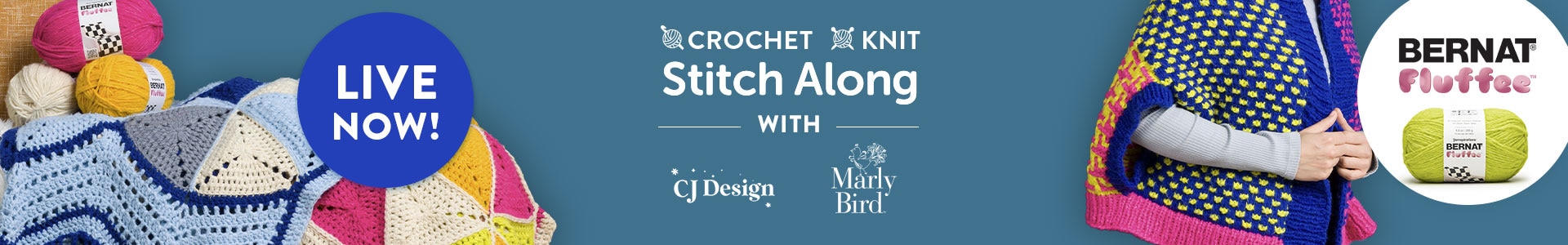 Join our Fall Stitch Along to make a knitting or crochet project using your favorite Bernat Fluffee yarn! Grab your supplies & join